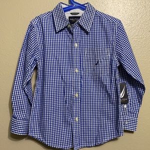 NWT NAUTICA| gingham button down shirt